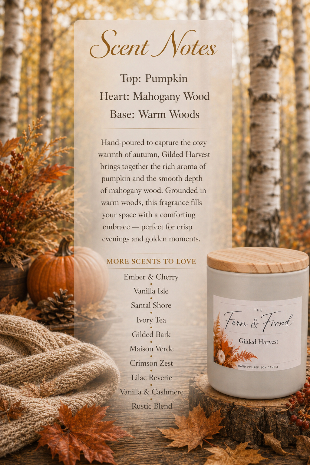The Fern & Frond - Gilded Harvest/Burnished Cask/Gilded Wreath/Harvest Reserve