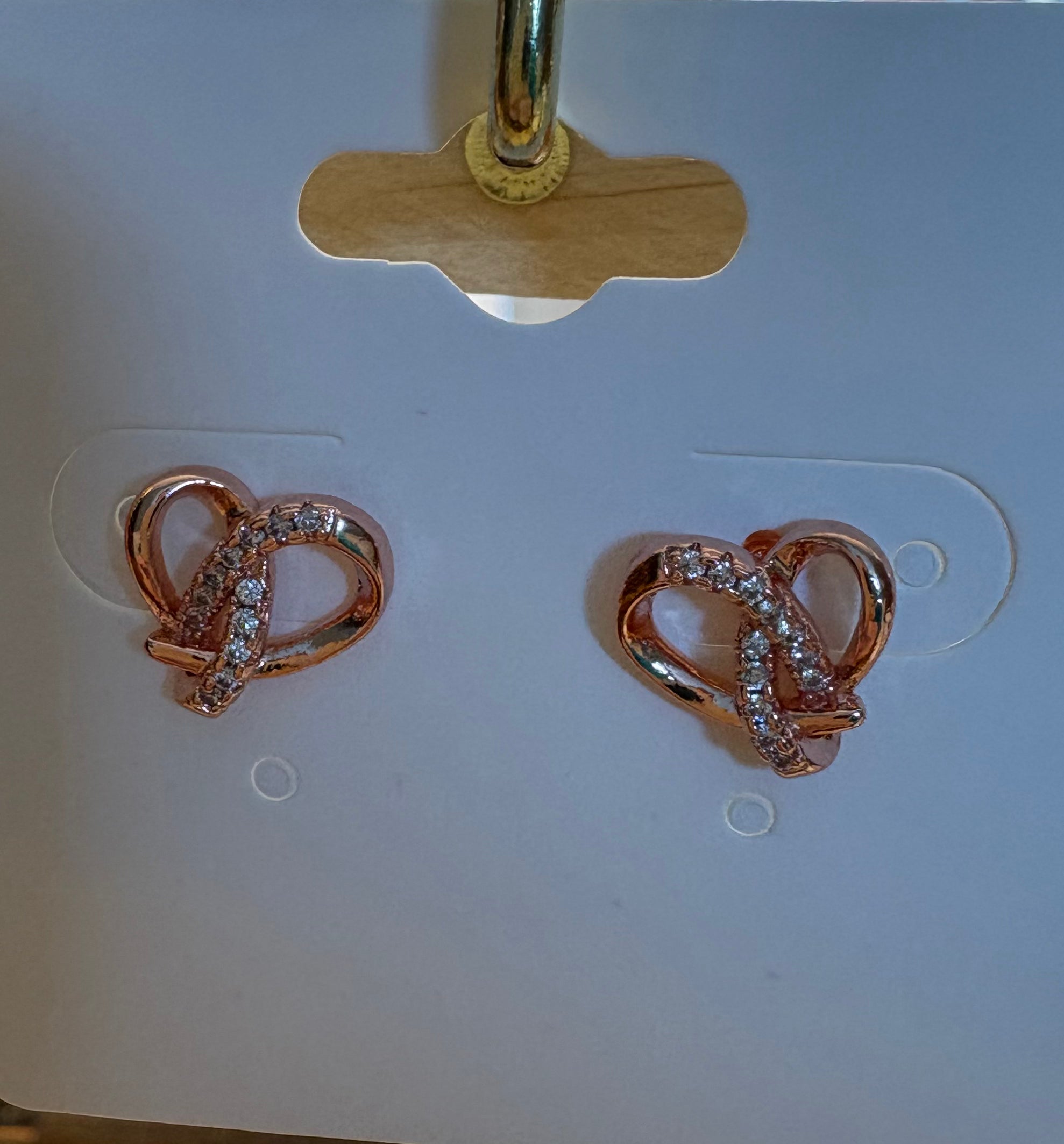 SparkleLane Jewelry - Earrings - Rose Gold Heart
