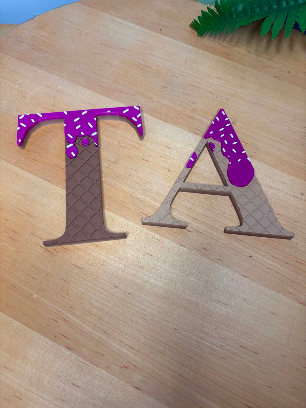 Tong3D Designs - Ice Cream Lettters - Full alphabet available - Email which letter you would like