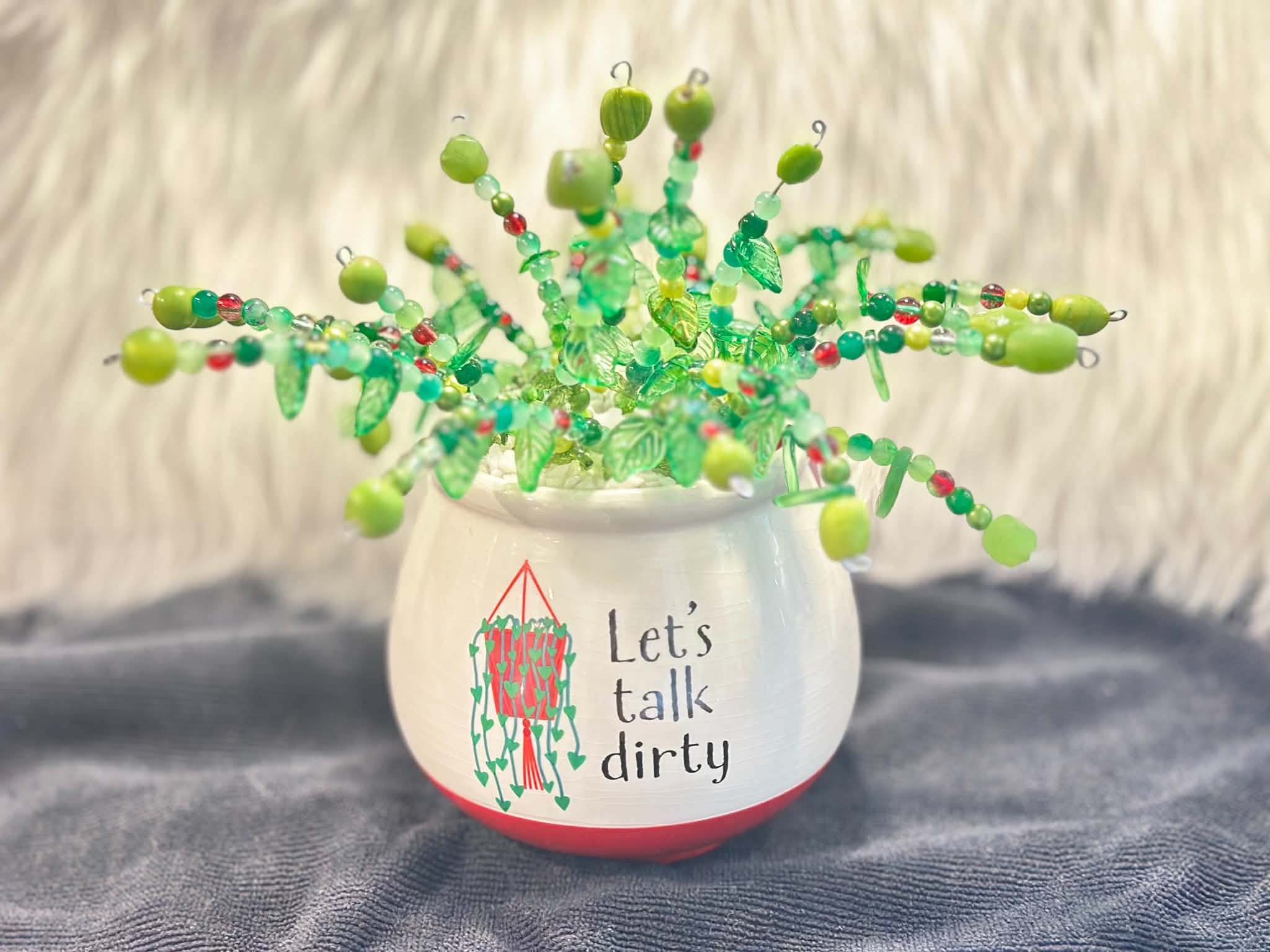 1 Home 4 Creativity - Beaded Flower/Plant - Let's Talk Dirty - Available for pickup instore ONLY at 90 Samnah Crescent in Ingersoll