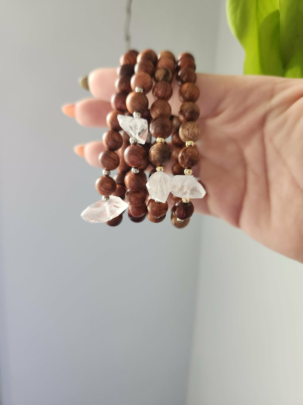 Kay & King Co. - Little Miss Clear Quartz - 8mm beads, will fit 6.5-7" wrist.