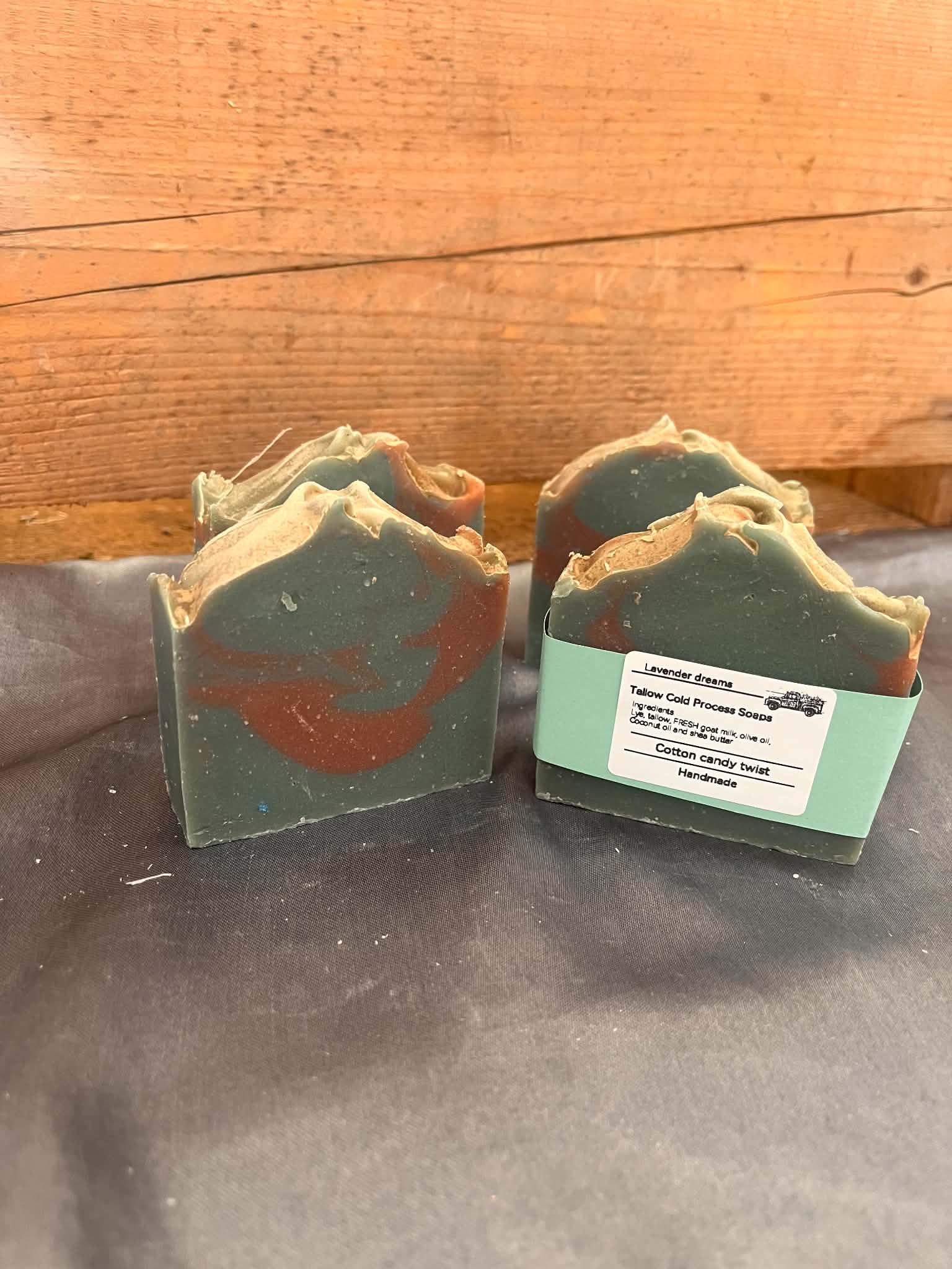 Tallow Cold Press Soaps - Cotton Candy Twist