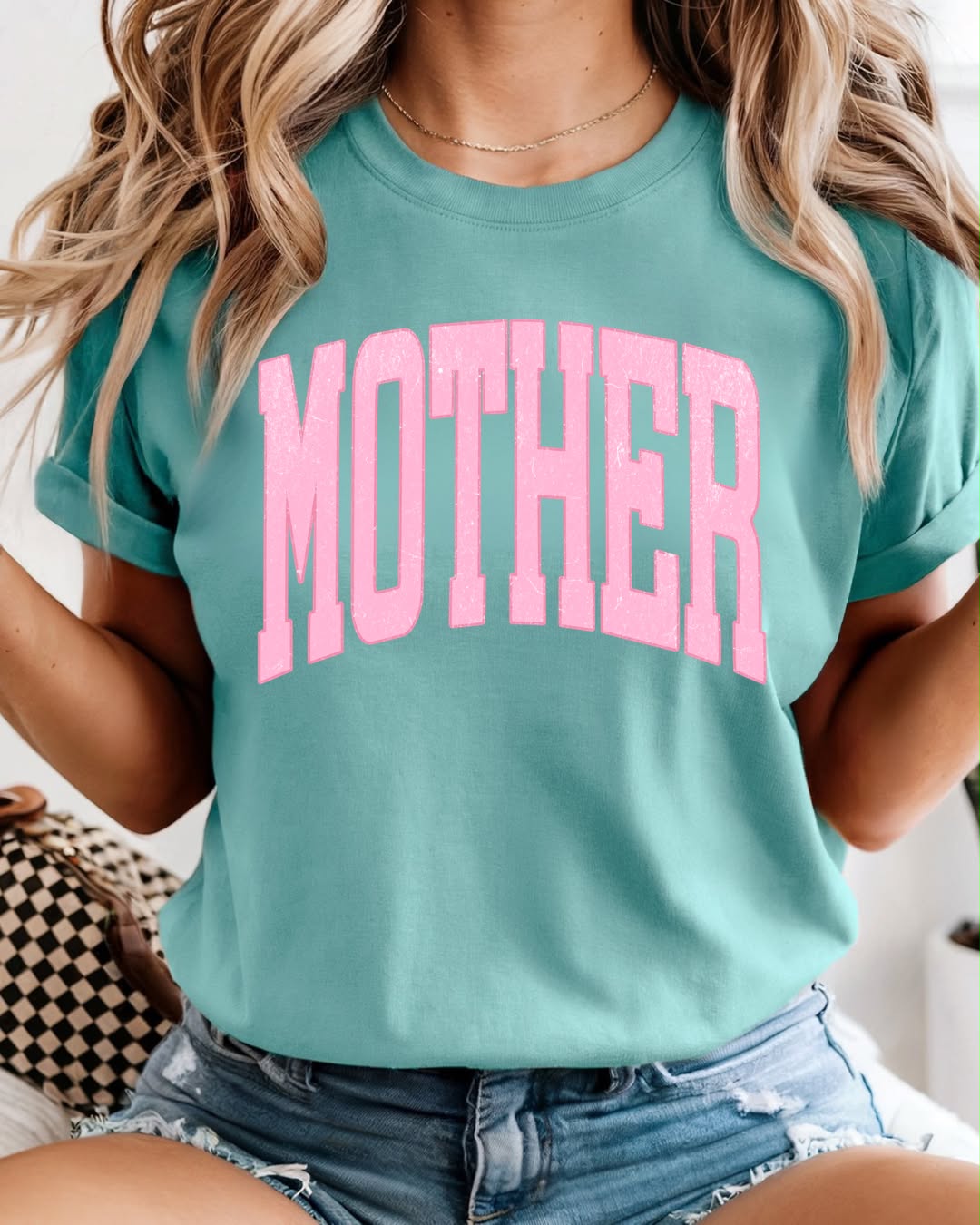 Apparel by LPB - Green Tee - Pink Mother