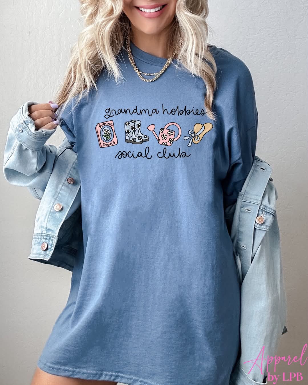 Apparel by LPB - Blue Tee - Grandma Hobbies