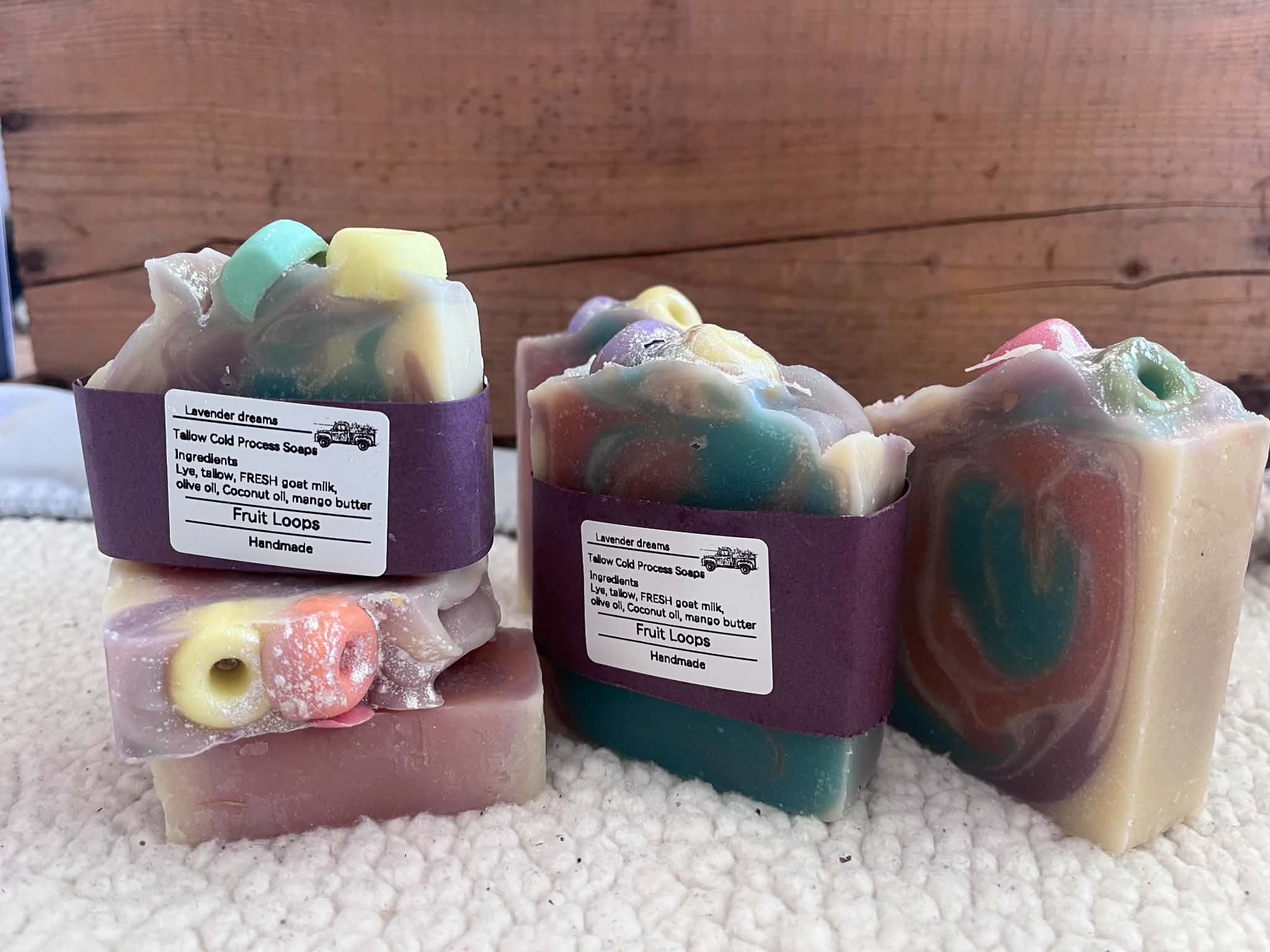 Tallow Cold Press Soaps - Fruit Loops