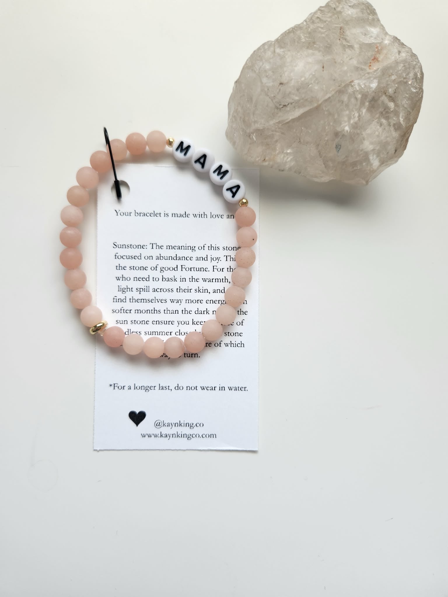 Kay & King Co. - Mama - Sunstone, will fit 6.5-7" wrist.