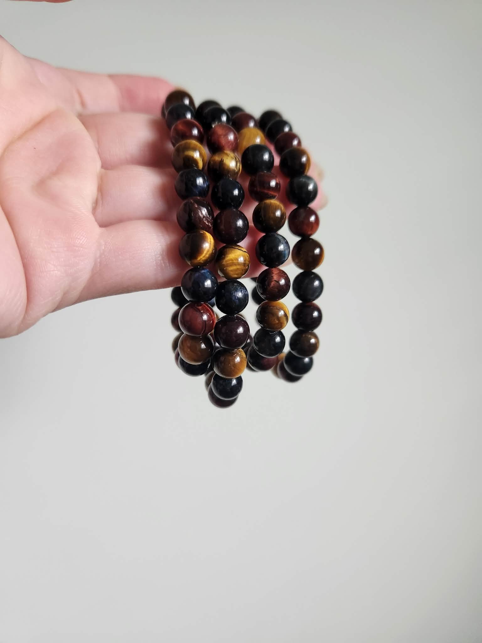 Kay & King Co. - Multi colour tiger eye. 8mm beads, will fit 6.5-7" wrist.