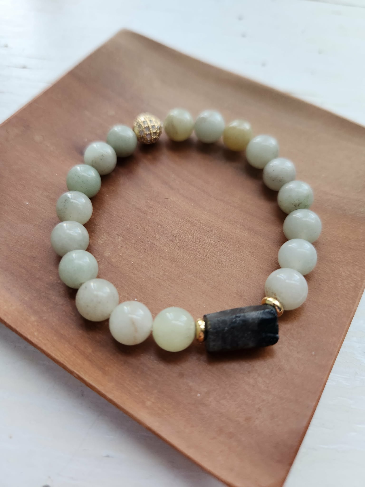 Kay & King Co. - Black Tourmaline Collection. 8mm beads, will fit 6.5-7" wrist.