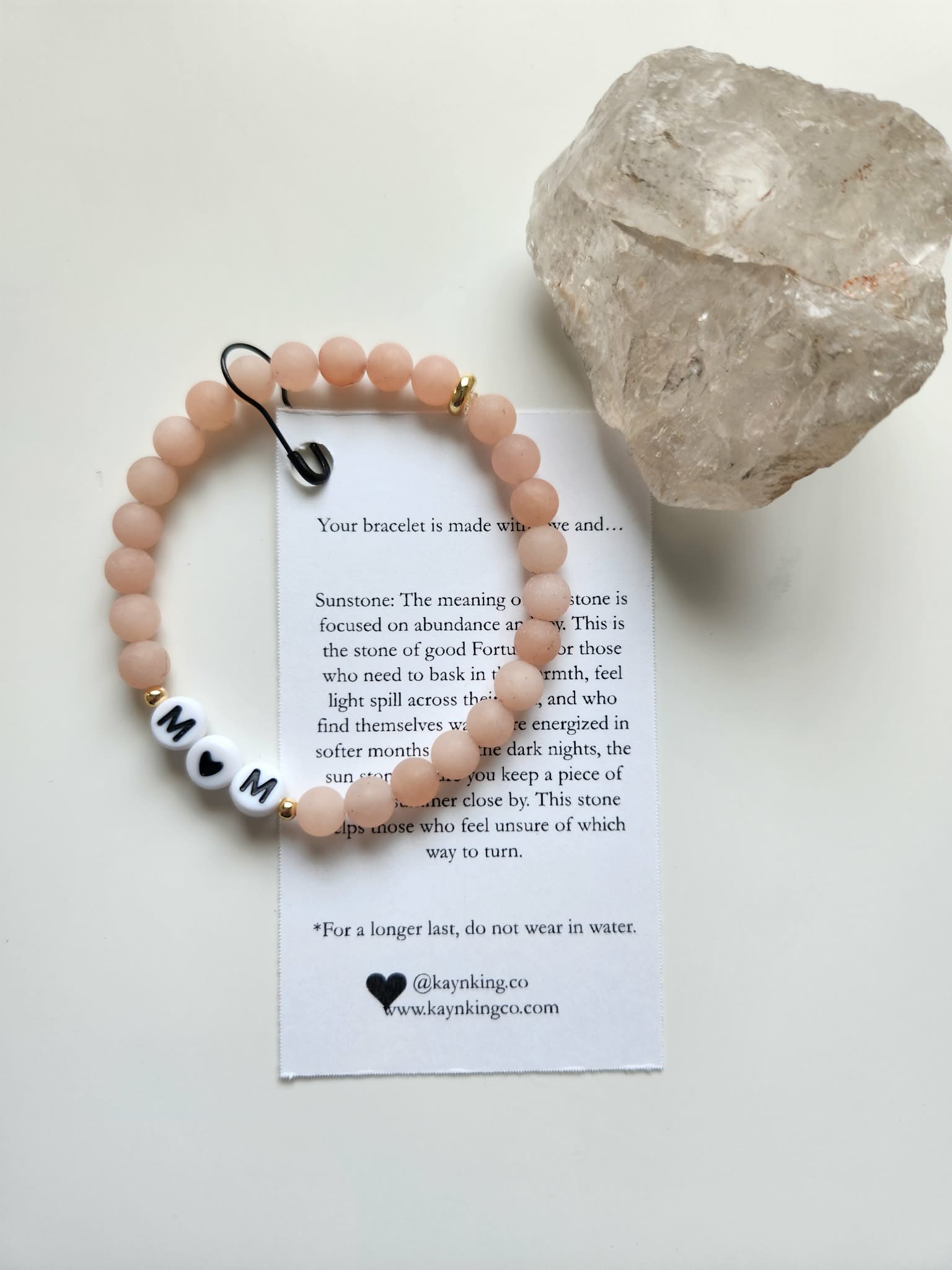 Kay & King Co. - Mom - Sunstone, will fit 6.5-7" wrist.