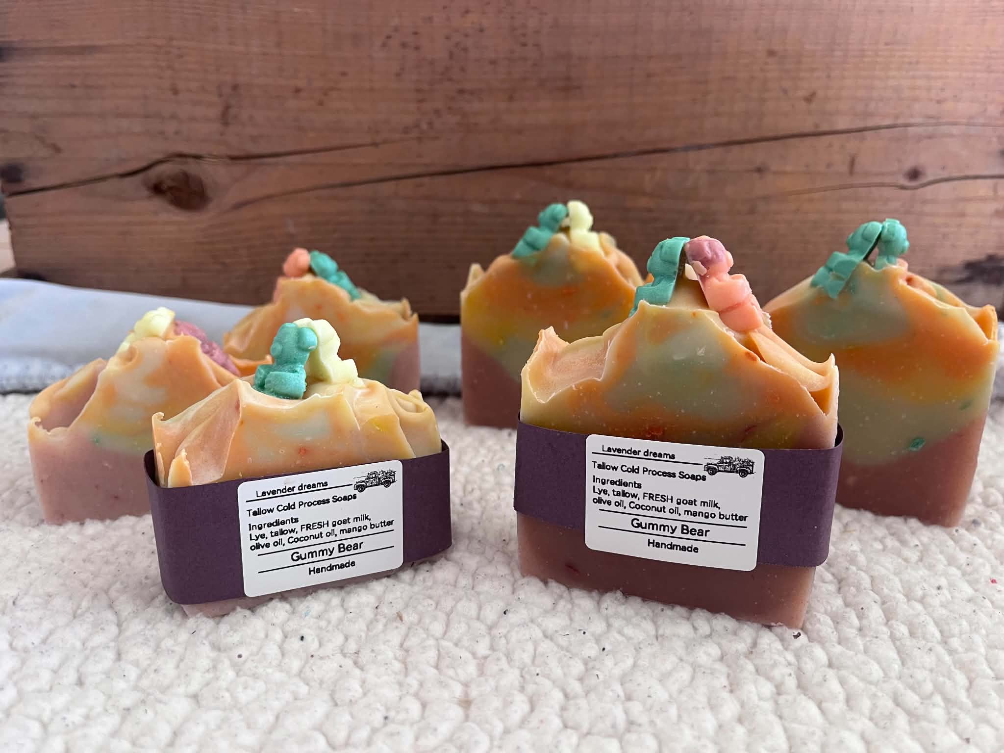 Tallow Cold Press Soaps - Gummy Bear