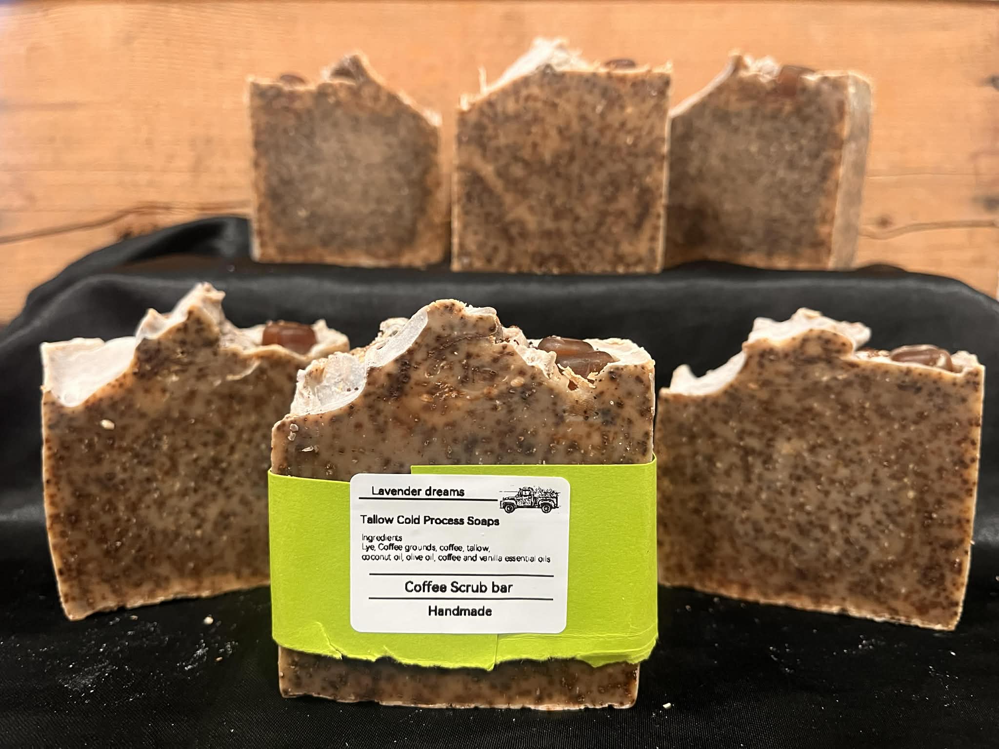 Tallow Cold Press Soaps - Coffee Scrub Bar