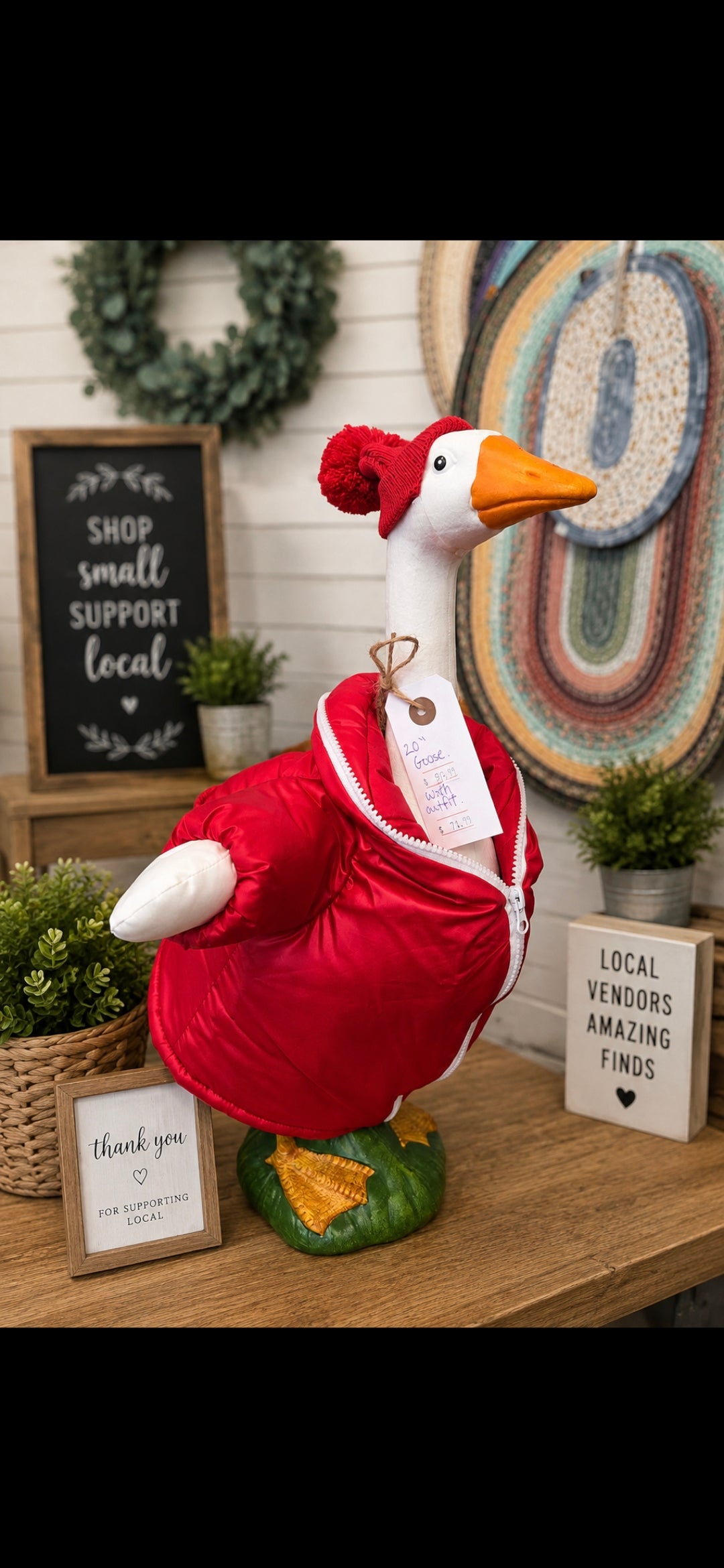 Rosebrook Auctions - 23" Porch Goose Clothing & Accessories