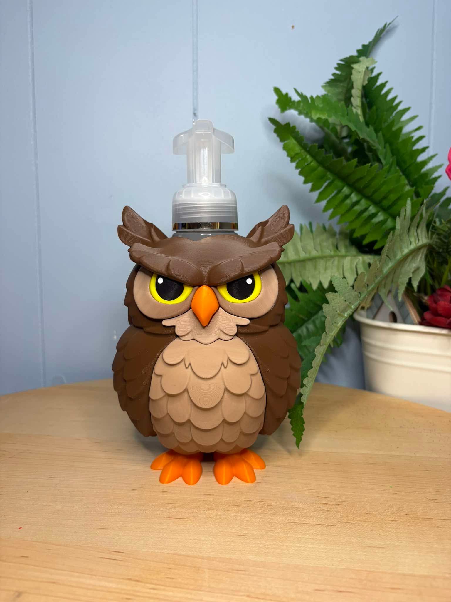 Tong3D Designs - Bath & Body Foaming Soap Holder - Owl