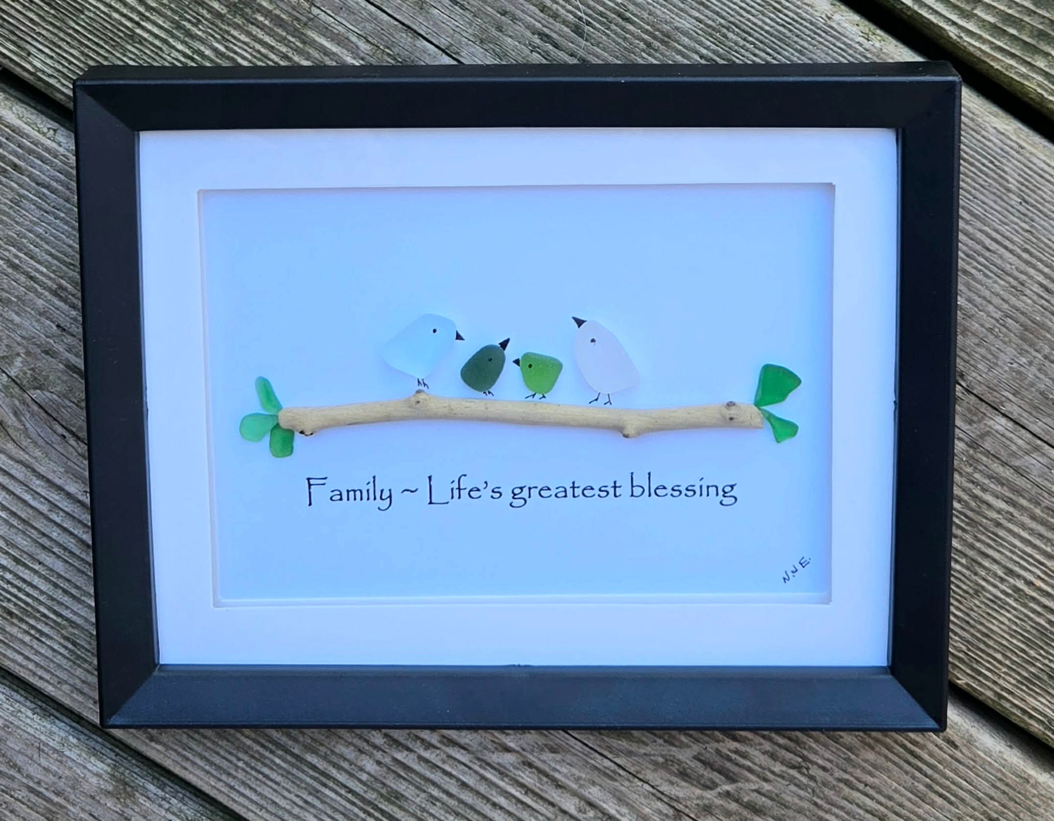 Whimsical Beach Glass - Family, lifes greatest blessing