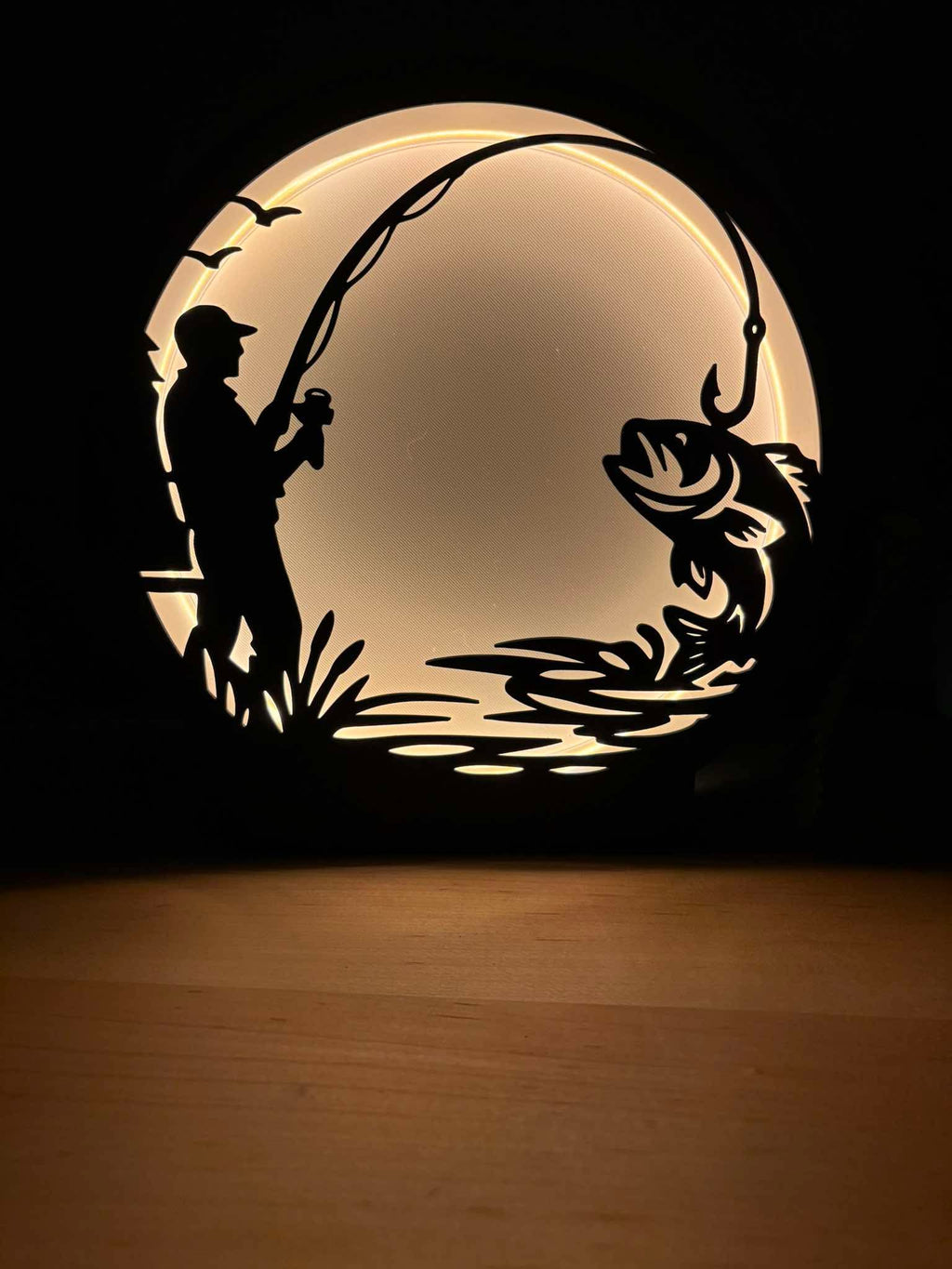 Tong3D Designs - LED Lamp - Honey Comb/Fishing/Deer
