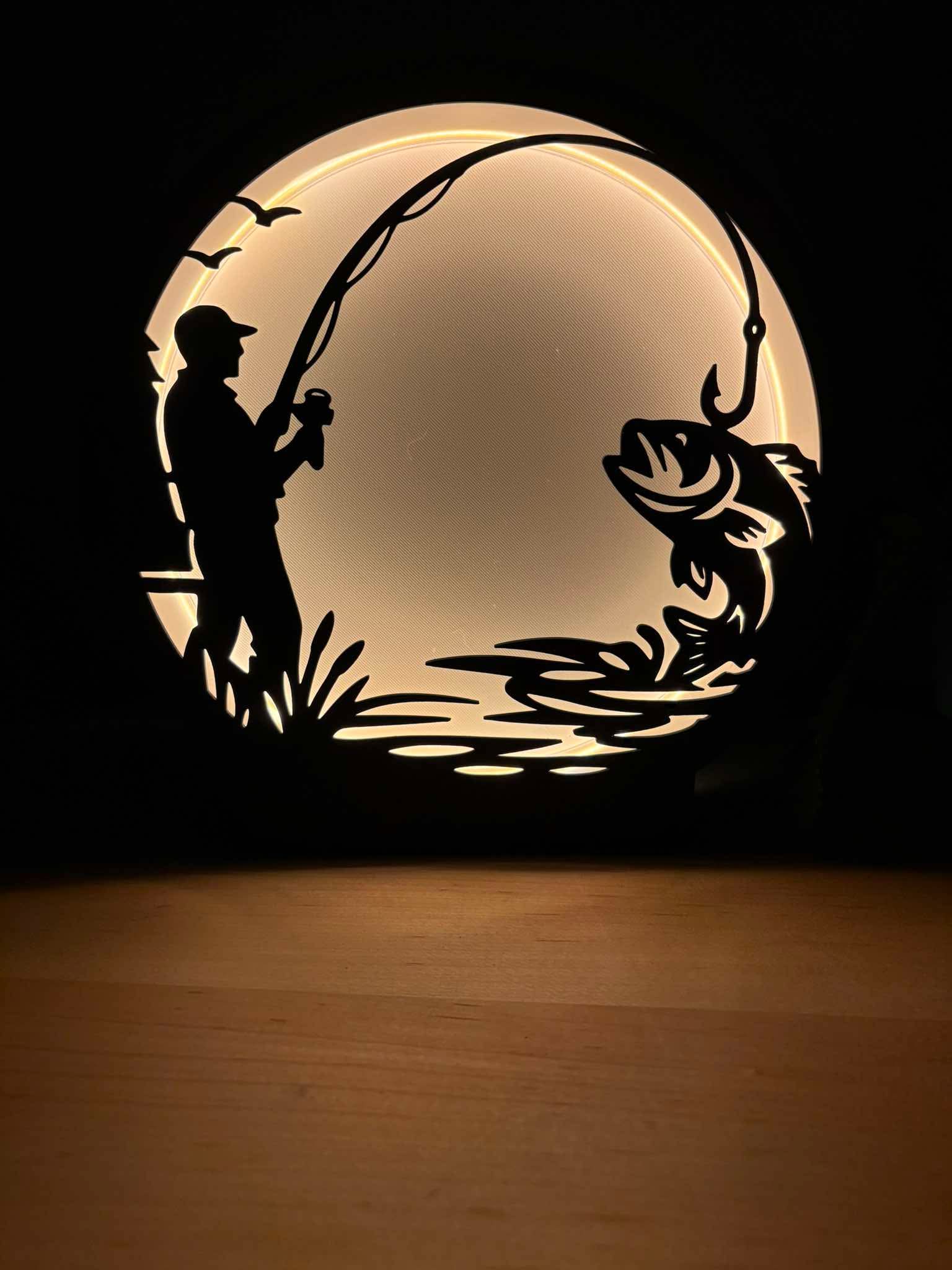Tong3D Designs - LED Lamp - Honey Comb/Fishing/Deer