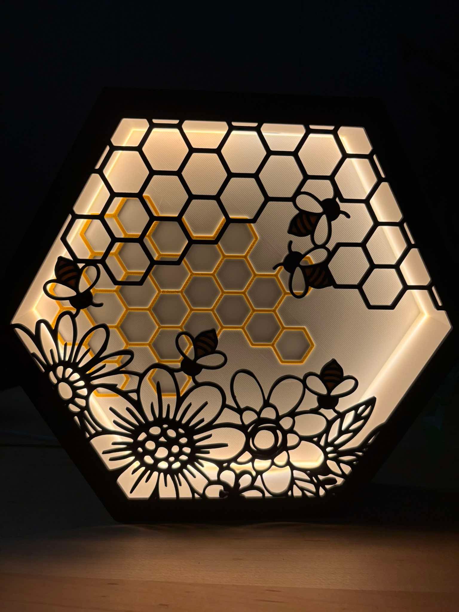 Tong3D Designs - LED Lamp - Honey Comb/Fishing/Deer